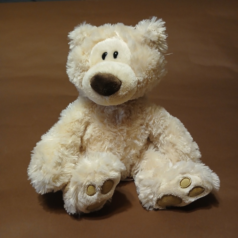 GUND Philbin Classic Teddy Bear Stuffed Animal Light Beige Beanie 12 inch 320193